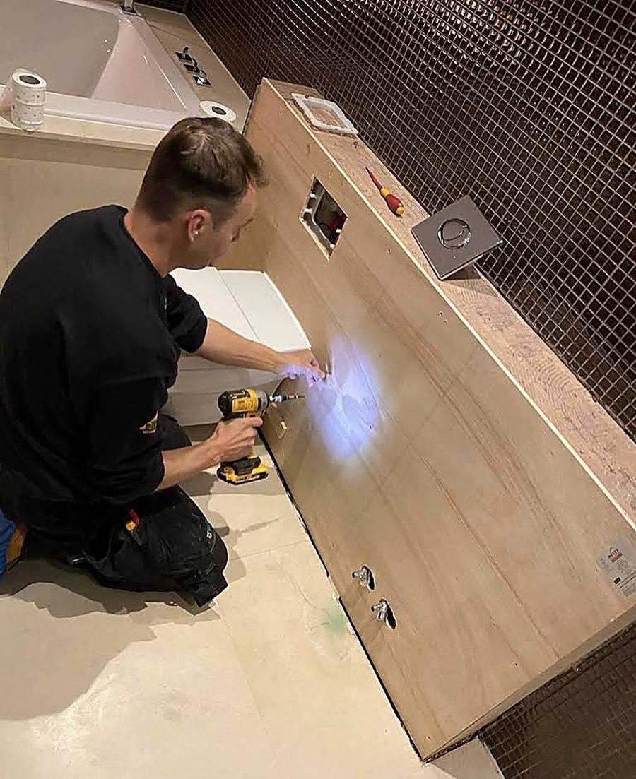 Bathroom plumbing installation carried out by Neos Engineering in London